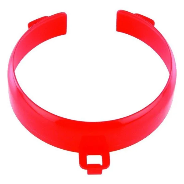 Vyvýšený okraj na talíř, průměr 20-30 cm, bílý, červený