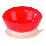 Miska hluboká s vyvýšeným okrajem, průměr 15 cm, bílá, červená