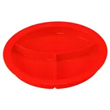 Dělený talíř 23,5 cm, bílý, červený