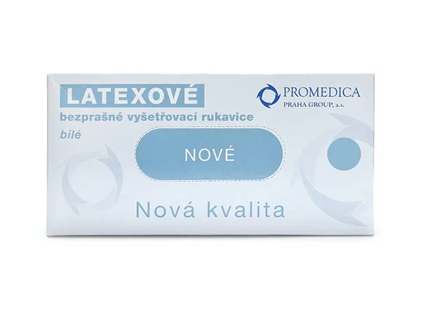 Rukavice vyšetřovací, latexové, vel. S, nepudrované, bílé