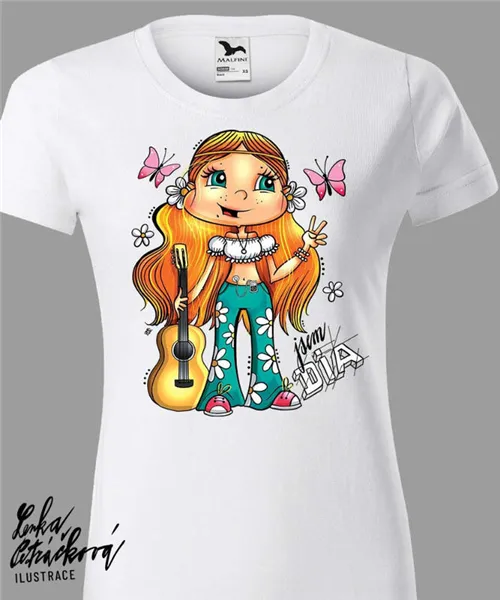DIA triko Hippie vel. 104-110 cm/ 3-4 roky, bílá