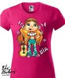 DIA triko Hippie vel. 134 cm/8 let, malinová