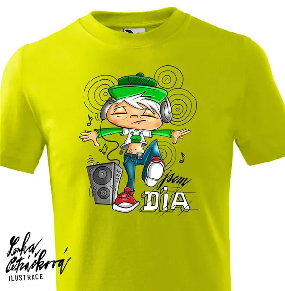 DIA triko Music vel. 158 cm/12 let, limetka