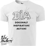 DIA triko text vel. S, bílá, pánské