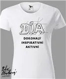 DIA triko text vel. M, bílá
