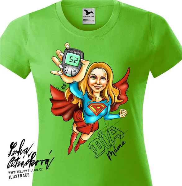 DIA triko Dia máma vel. XL, apple green, dámské