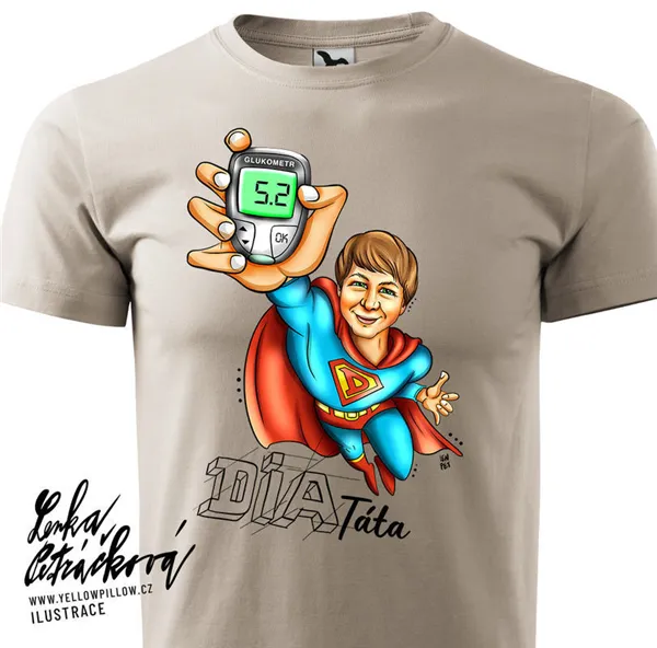 DIA triko Dia táta vel. XL, šedá, pánské