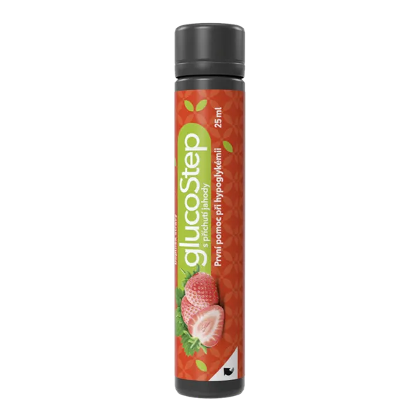 GlucoStep 25ml - Jahoda - první pomoc při hypoglykemii