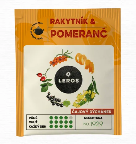 Leros Čajový dýchánek Rakytník & pomeranč 20 sáčků