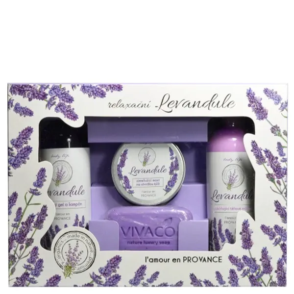 Dárková sada Levandule Premium sprch. Gel+těl.mléko+toaletní mýdlo+mast