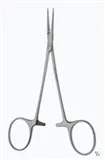 Dalia Micro Halsted -Mosquito haemostatic forceps 125mm 5" curved serrated jaws 1x2 teeth tip 1.2mm