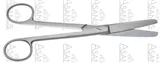 Chirurgické nůžky rovné  tupé/tupé,130mm