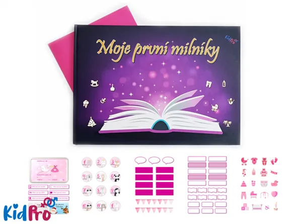 Kniha: Moje první milníky pro holčičky + samolepky