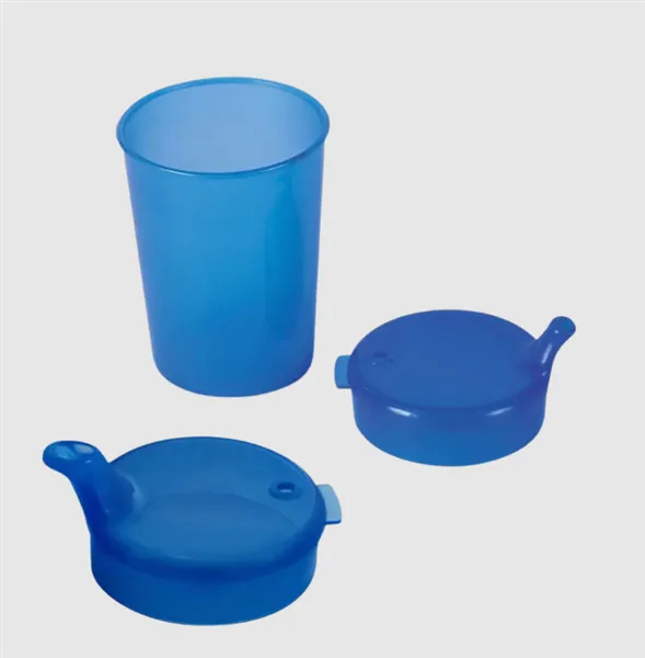 Kelímek s pítkem, modrý, 50 x 250 ml