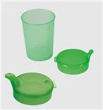 Kelímek s pítkem, zelený, 50 x 250 ml