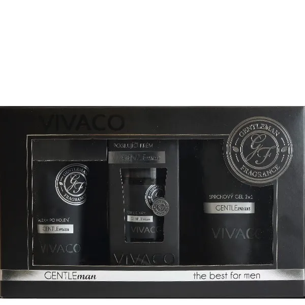 Dárková sada Gentleman Black balzám+krém+sprchový gel