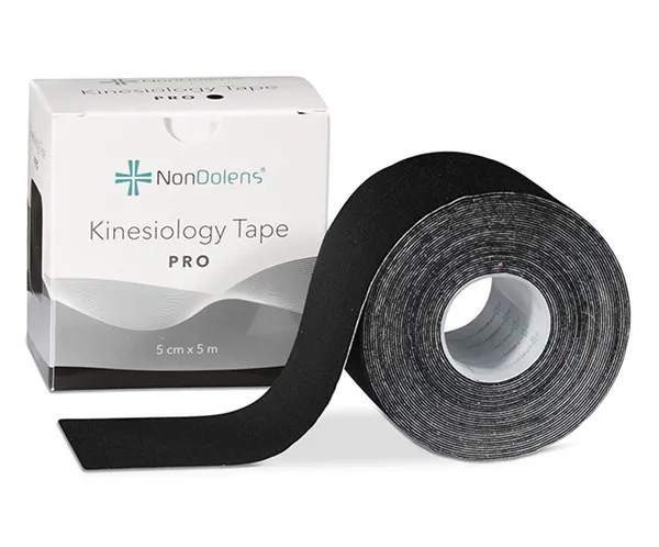 Kineziologický tejp 5 cm x 5 m, typ PRO, černý