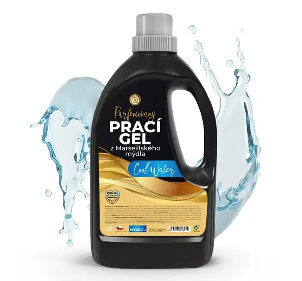 Prací gel z Marseillského mýdla Cool water 1,5 L