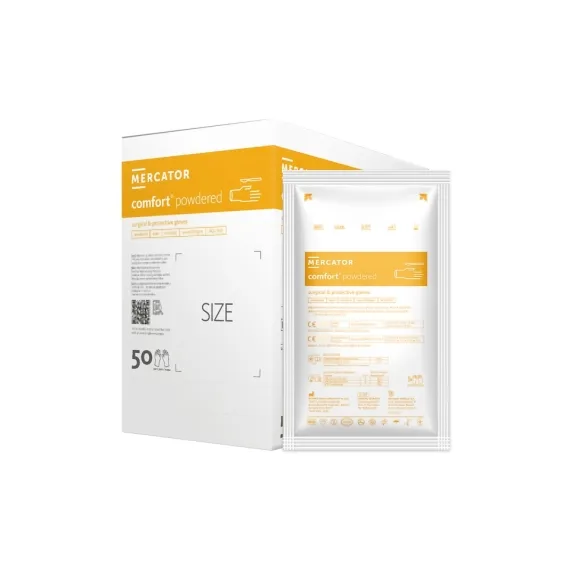 Rukavice operační Mercator Comfort Powdered, pudrované, vel. 8,5