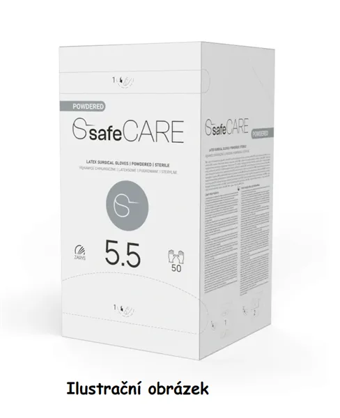Rukavice operační vel.8  Safe Care s pudrem (ks=pár)