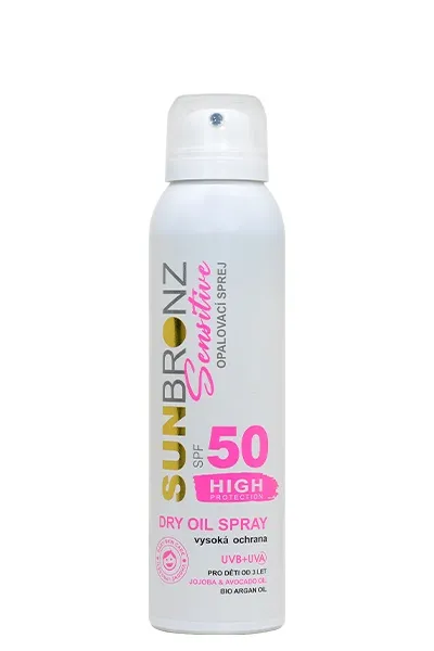 Sun Bronz Suchý opalovací olej Sensitive SPF50 sprej 90ml