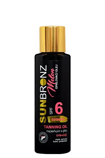 Sun Bronz Opalovací olej SPF6 s třpytivým efektem 100ml meloun 