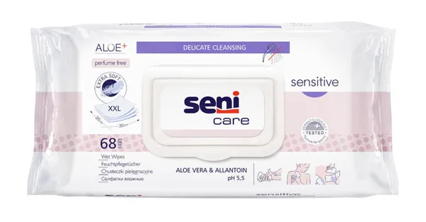 SENI CARE - Vlhčené ubrousky Sensitive 68 ks