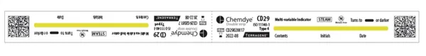 MVI STEAM indikátor, ISO 11140-1, typ 4, zbarvení ze žluté na černou (2x250)