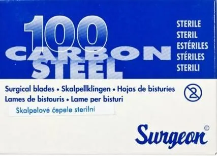 Čepelka skalpelová č. 12, sterilní, Carbon Surgeon