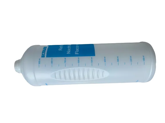 Prázdná láhev Ecolab s měrkou na dávkování, bez uzávěru 1 l