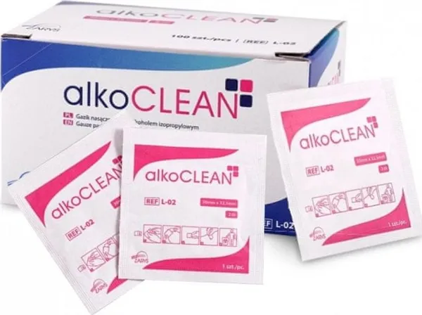 AlkoCLEAN-dezinfekční ubrousky 2 vrstvy, (á2ks)