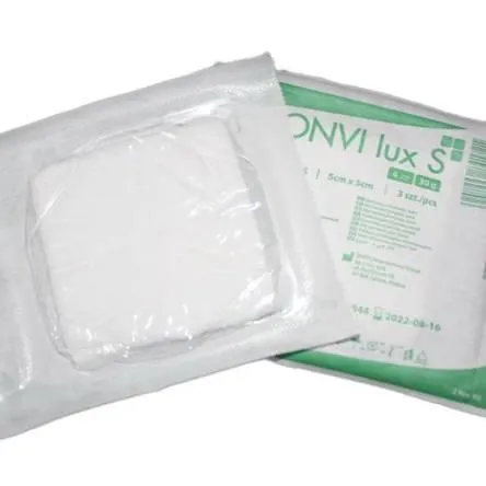 Komprese NONVI lux S z netkaného textilu, 5 x 5 cm,  30G, 4W, (á5ks), (bal.á25ks), sterilní