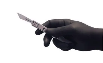 Rukavice nitrilové vel. XS, easyCARE, bepudr., černé, 100 ks