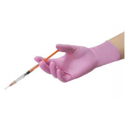 Rukavice nitrilové vel. L, easyCARE, bezpudr., růžové, 100 ks