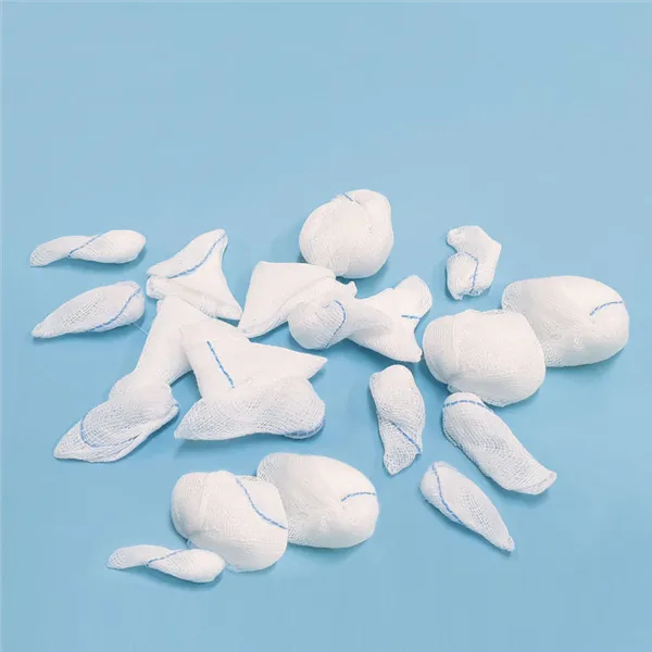 Tampon z gázy sterilní, 17nit., 4vr., 15cmx15cm, kulatý s RTG nití, Tupfer lux S, 10ks