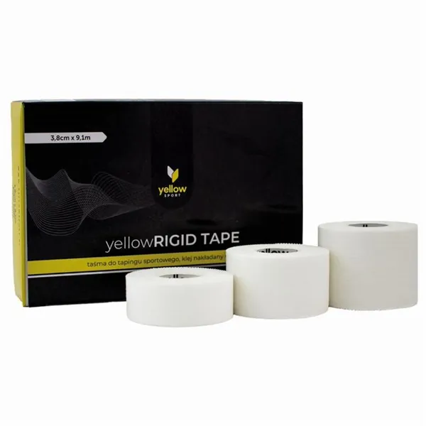 Sportovní tejpovací páska 3,8 cm x 9,1 m Yellow Rigid Tape, bílá
