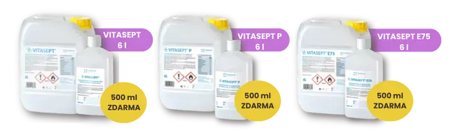 K velkému balení dezinfekce Globacid nebo Vitasept 500 ml zdarma